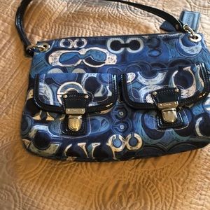 Coach Signature denim HOBO Bag w/ strap